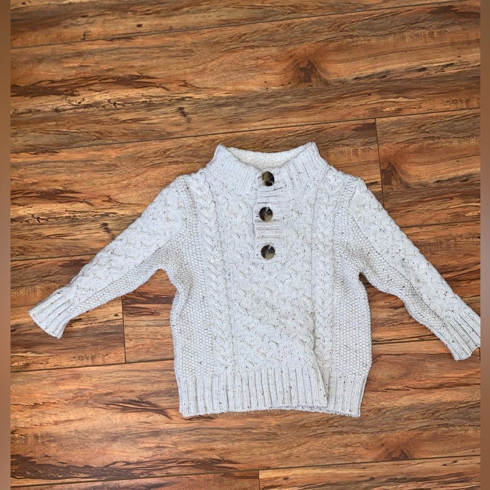 Cat & Jack Off-White Knit Sweater 2T